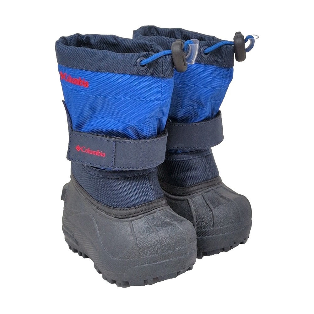 Columbia Powderbug Waterproof Insulated Toddler Snow Boots Blue/Black Size 4